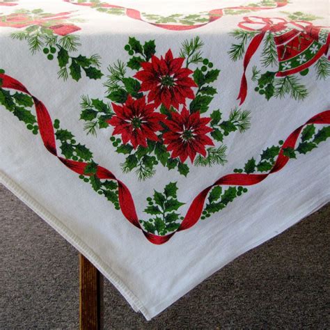 vintage tablecloths christmas